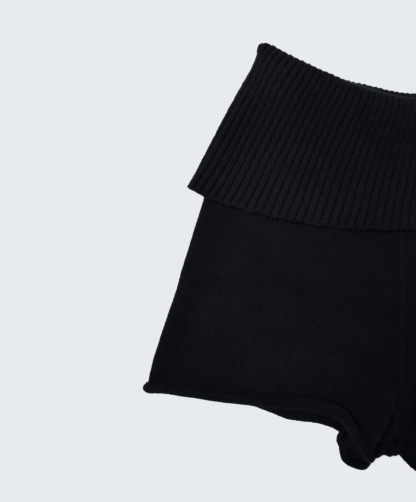 Cordelia Knit Shorts with Corset Detail - LUNA BLACK