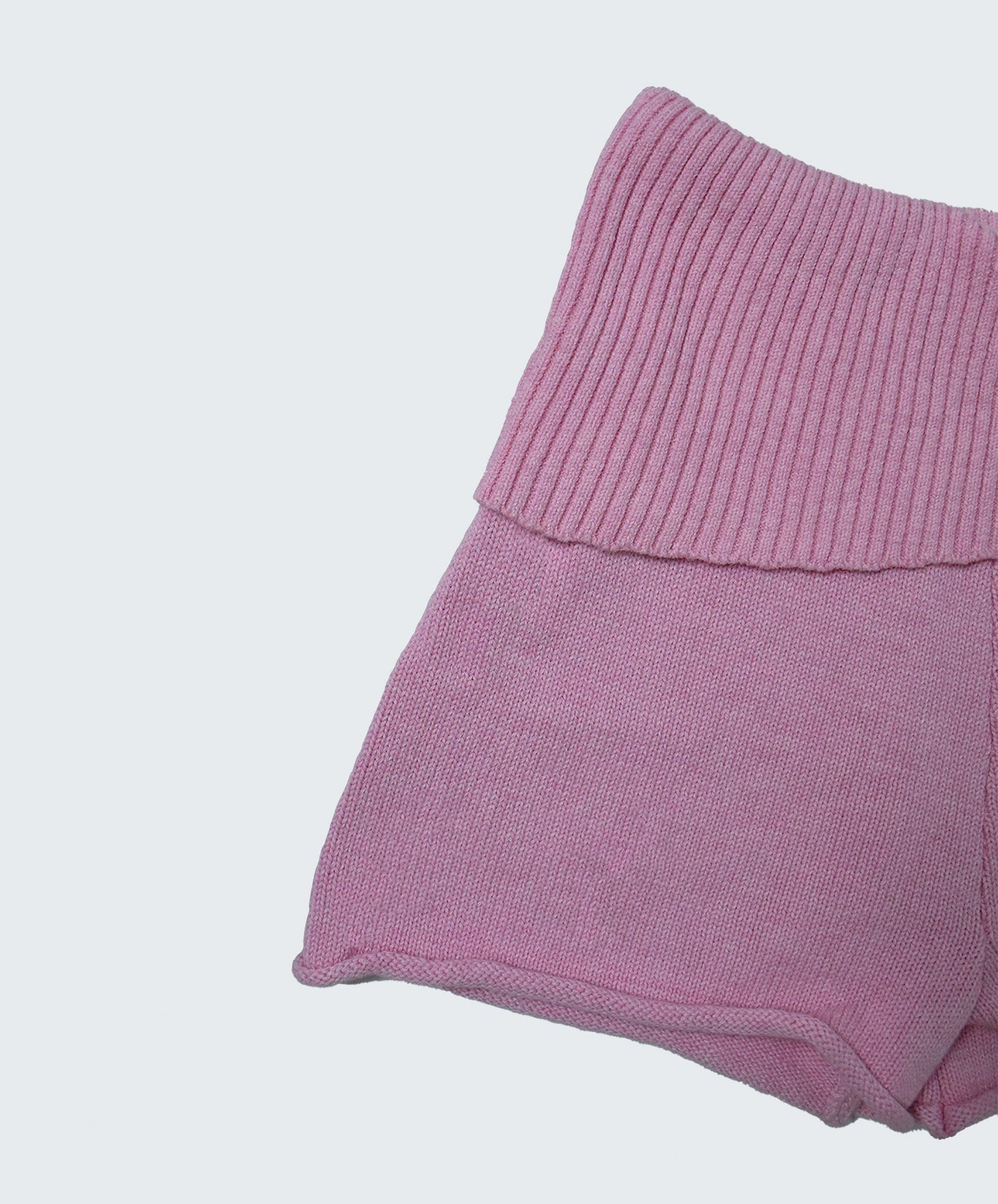 Cordelia Knit Shorts with Corset Detail - FONDANT PINK